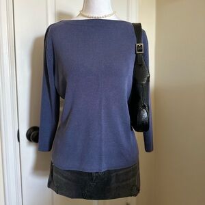Talbots Periwinkle Blue Silk Top